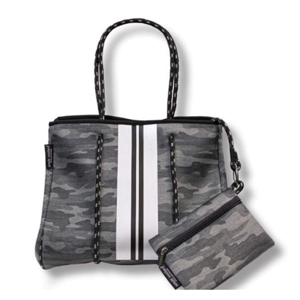 Simply Southern - Camo Neoprene Bag Collapsible Snap Closure With Zipper Pouch